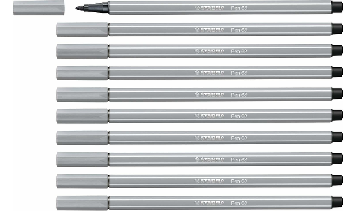 Premium Fibre-Tip Pen - STABILO Pen 68 - Assorted Colours - Packs of 10