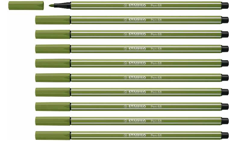 Premium Fibre-Tip Pen - STABILO Pen 68 - Assorted Colours - Packs of 10