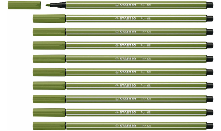 Premium Fibre-Tip Pen - STABILO Pen 68 - Assorted Colours - Packs of 10