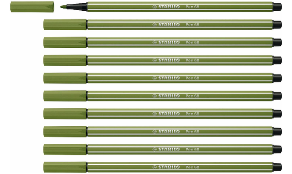 Premium Fibre-Tip Pen - STABILO Pen 68 - Assorted Colours - Packs of 10