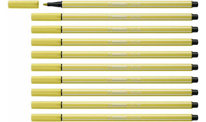 Premium Fibre-Tip Pen - STABILO Pen 68 - Assorted Colours - Packs of 10