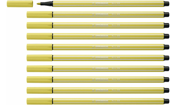 Premium Fibre-Tip Pen - STABILO Pen 68 - Assorted Colours - Packs of 10