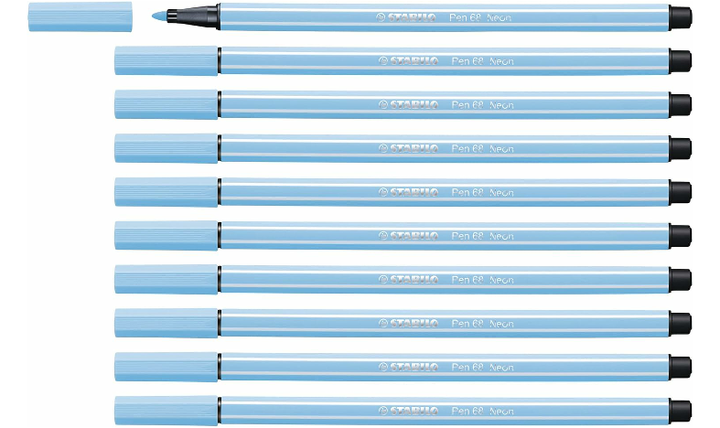 Premium Fibre-Tip Pen - STABILO Pen 68 - Assorted Colours - Packs of 10
