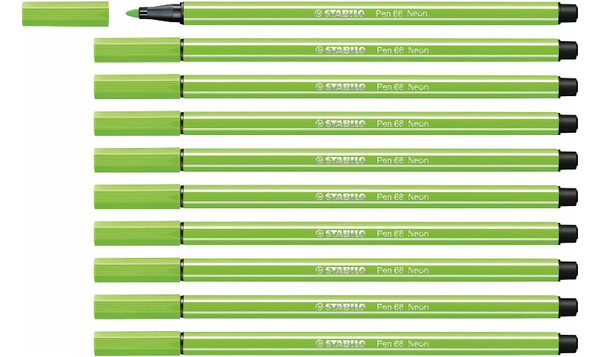 Premium Fibre-Tip Pen - STABILO Pen 68 - Assorted Colours - Packs of 10