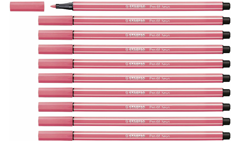 Premium Fibre-Tip Pen - STABILO Pen 68 - Assorted Colours - Packs of 10