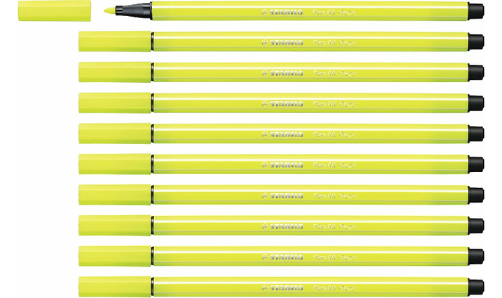 Premium Fibre-Tip Pen - STABILO Pen 68 - Assorted Colours - Packs of 10