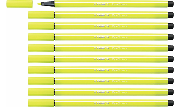 Premium Fibre-Tip Pen - STABILO Pen 68 - Assorted Colours - Packs of 10