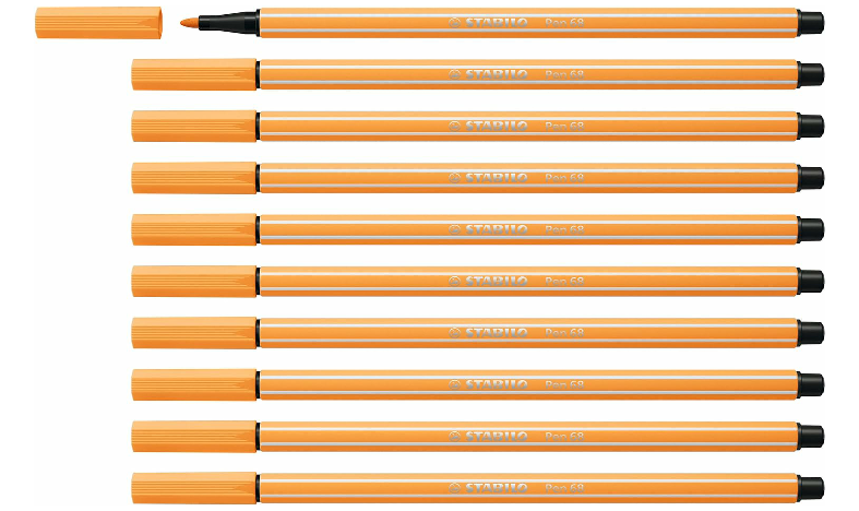 Premium Fibre-Tip Pen - STABILO Pen 68 - Assorted Colours - Packs of 10