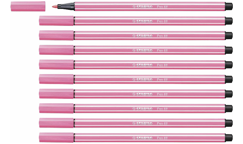 Premium Fibre-Tip Pen - STABILO Pen 68 - Assorted Colours - Packs of 10