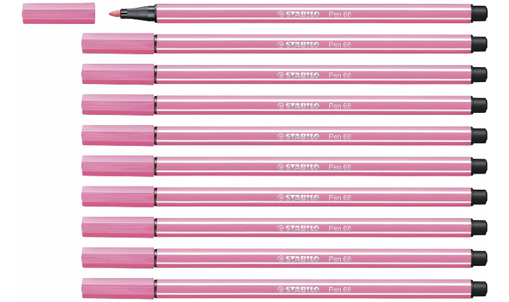 Premium Fibre-Tip Pen - STABILO Pen 68 - Assorted Colours - Packs of 10