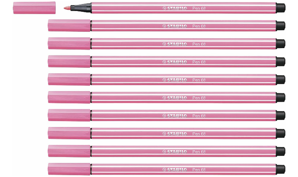 Premium Fibre-Tip Pen - STABILO Pen 68 - Assorted Colours - Packs of 10