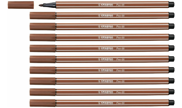Premium Fibre-Tip Pen - STABILO Pen 68 - Assorted Colours - Packs of 10