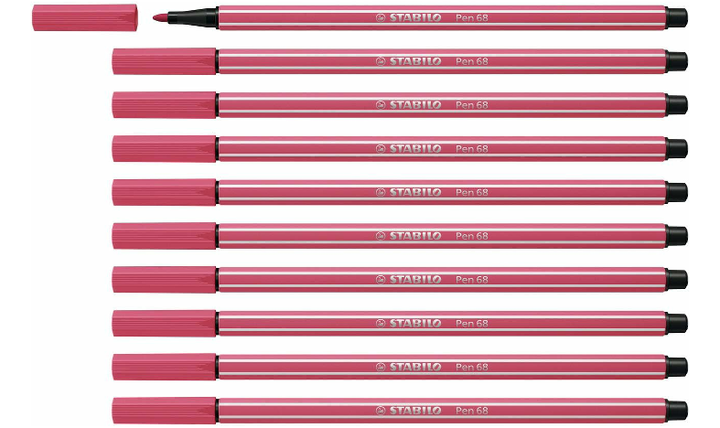 Premium Fibre-Tip Pen - STABILO Pen 68 - Assorted Colours - Packs of 10