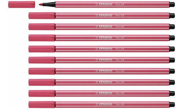 Premium Fibre-Tip Pen - STABILO Pen 68 - Assorted Colours - Packs of 10