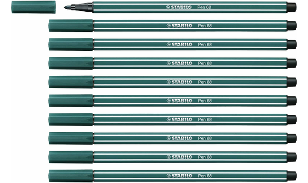 Premium Fibre-Tip Pen - STABILO Pen 68 - Assorted Colours - Packs of 10