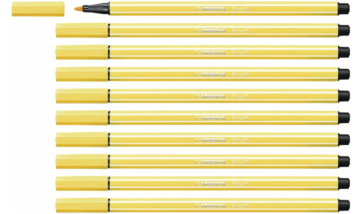 Premium Fibre-Tip Pen - STABILO Pen 68 - Assorted Colours - Packs of 10