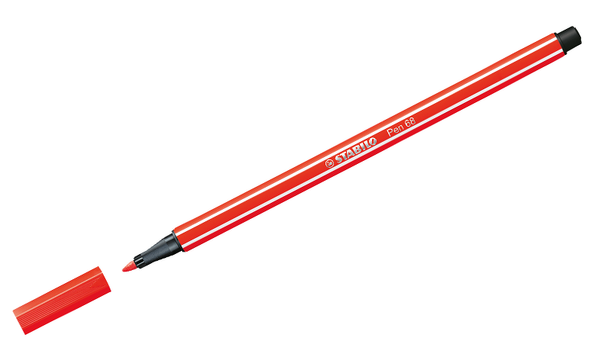 Premium Fibre-Tip Pen - STABILO Pen 68 - Pack of 6 - Assorted Colours