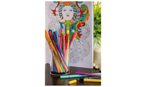 Premium Fibre-Tip Pen - STABILO Pen 68 - Pack of 6 - Neon Colours