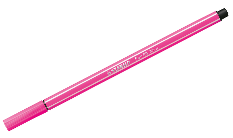 Premium Fibre-Tip Pen - STABILO Pen 68 - Pack of 6 - Neon Colours