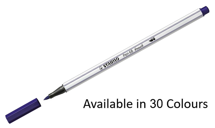 Premium Fibre-Tip Pen with Brush Tip - STABILO Pen 68 Brush - Assorted Pack Sizes &amp; Colours