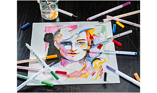 Premium Fibre-Tip Pen with Brush Tip - STABILO Pen 68 brush - ARTY - Pack of 24 - Assorted Colours