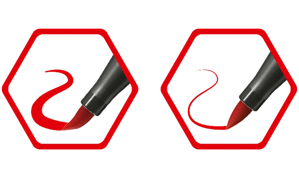 Premium Fibre-Tip Pen with Brush Tip - STABILO Pen 68 brush - Pack of 12 - Assorted Colours