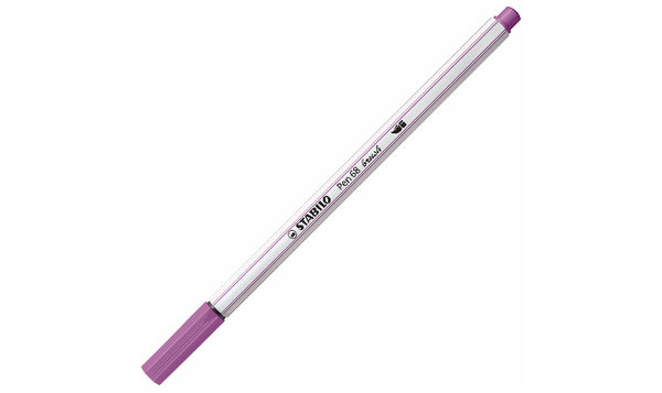 Premium Fibre-Tip Pen with Brush Tip - STABILO Pen 68 brush - ARTY - Pack of 24 - Assorted Colours