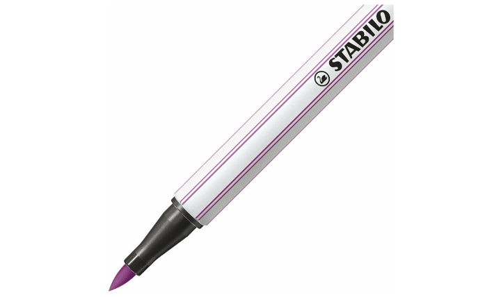 Premium Fibre-Tip Pen with Brush Tip - STABILO Pen 68 brush - ARTY - Pack of 24 - Assorted Colours