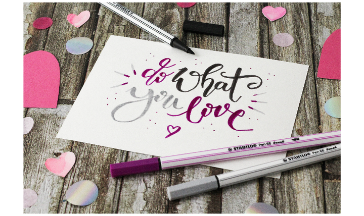 Premium Fibre-Tip Pen with Brush Tip - STABILO Pen 68 brush - Pack of 24 - Assorted Colours