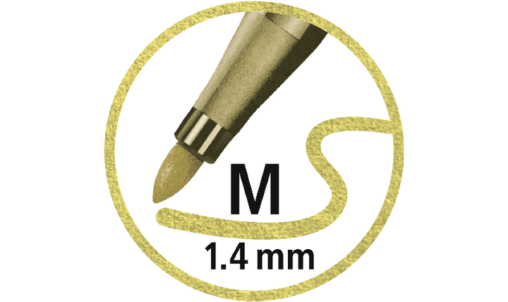 Premium Metallic Fibre-Tip Pen - STABILO Pen 68 metallic - Pack of 6 - Assorted Colours