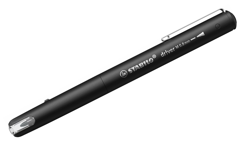 Premium Felt-Tip Pen - STABILO dr!ver - Medium - Pack of 4 - Black, Blue, Green, Red