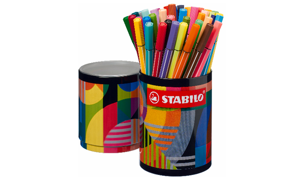 Premium Fibre-Tip Pen - STABILO Pen 68 - ARTY - Tin of 45 - Assorted Colours