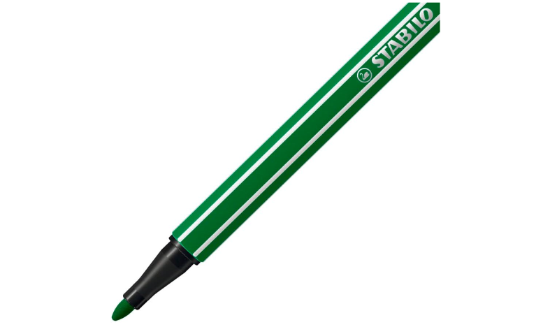 Premium Fibre-Tip Pen - STABILO Pen 68 - Click Set Pack of 10 - Assorted Colours