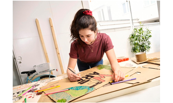 Premium Fibre-Tip Pen - STABILO Pen 68 - Zigzag Deskset of 18 - Assorted Colours