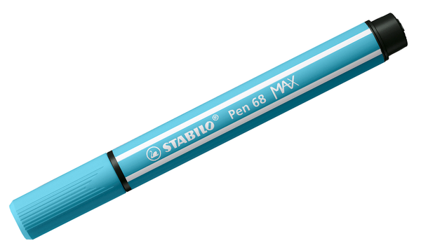 Premium Fibre-Tip Pen with Chisel Tip - STABILO Pen 68 MAX - ARTY - Pack of 12 - Assorted Colours