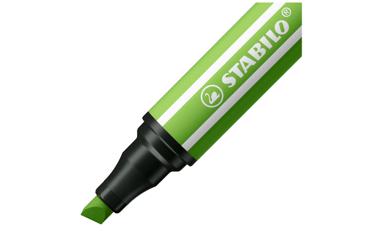 Premium Fibre-Tip Pen with Chisel Tip - STABILO Pen 68 MAX - ARTY - Pack of 18 - Assorted Colours