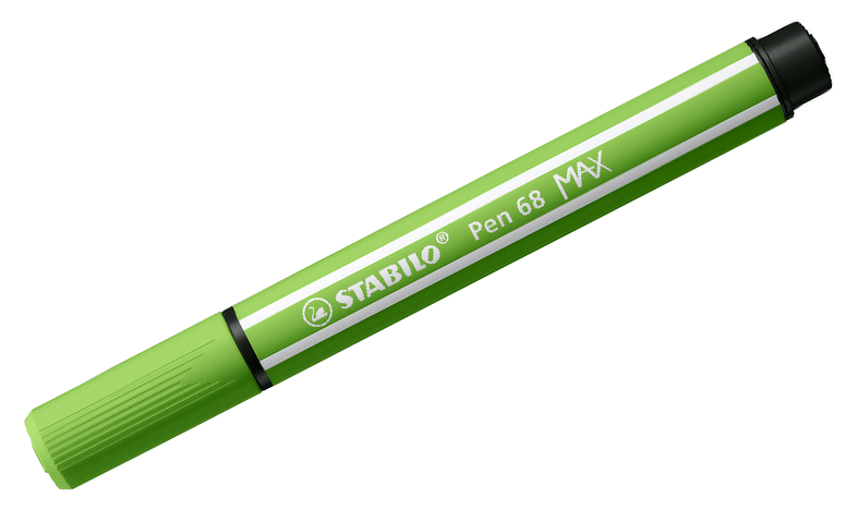 Premium Fibre-Tip Pen with Chisel Tip - STABILO Pen 68 MAX - ARTY - Pack of 18 - Assorted Colours