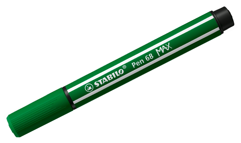 Premium Fibre-Tip Pen with Chisel Tip - STABILO Pen 68 MAX - ARTY - Pack of 4 - Assorted Colours