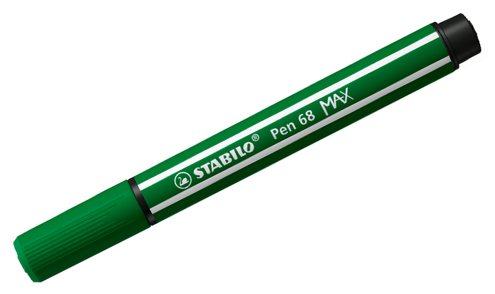 Premium Fibre-Tip Pen with Chisel Tip - STABILO Pen 68 MAX - ARTY - Pack of 4 - Assorted Colours