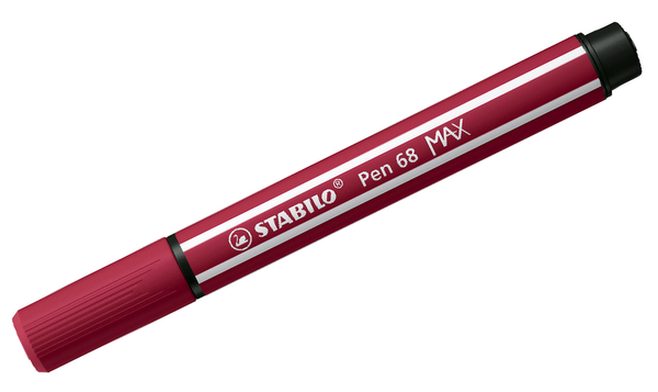 Premium Fibre-Tip Pen with Chisel Tip - STABILO Pen 68 MAX - ARTY - Tin of 20 - Assorted Colours