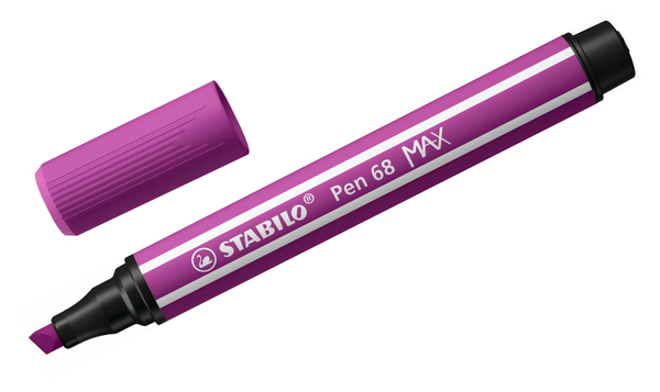 Premium Fibre-Tip Pen with Chisel Tip - STABILO Pen 68 MAX - Assorted Pack Sizes & Colours