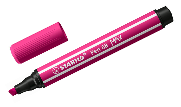 Premium Fibre-Tip Pen with Chisel Tip - STABILO Pen 68 MAX - Assorted Pack Sizes & Colours