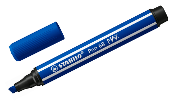 Premium Fibre-Tip Pen with Chisel Tip - STABILO Pen 68 MAX - Assorted Pack Sizes & Colours