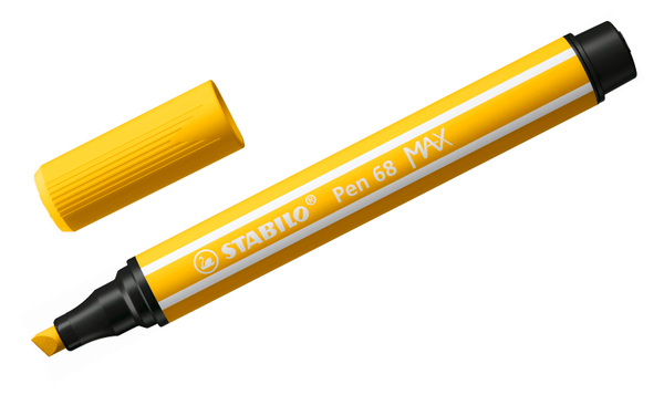 Premium Fibre-Tip Pen with Chisel Tip - STABILO Pen 68 MAX - Assorted Pack Sizes & Colours