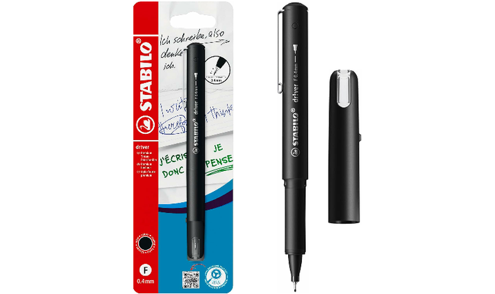 Premium Fineliner - STABILO dr!ver - Fine - Pack of 1 - Black