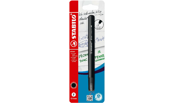 Premium Fineliner - STABILO dr!ver - Fine - Pack of 1 - Black