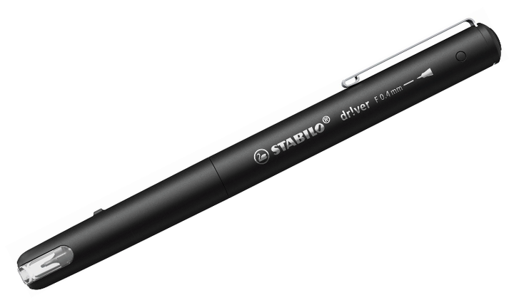 Premium Fineliner - STABILO dr!ver - Fine - Pack of 1 - Black