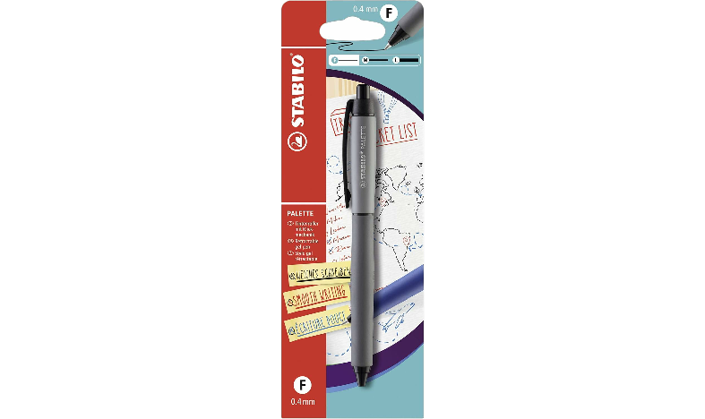 Retractable Gel Pen - STABILO PALETTE - Pack of 1 - Black