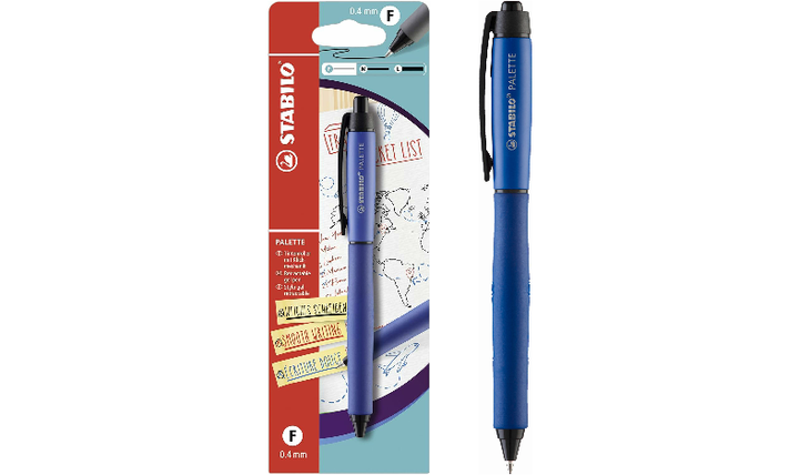 Retractable Gel Pen - STABILO PALETTE - Pack of 1 - Blue