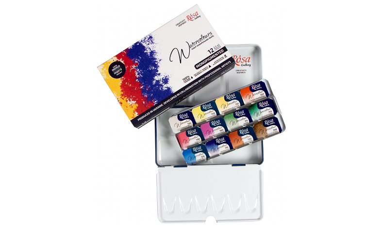 Rosa Watercolour Full Pan Monopigmented Set of 12